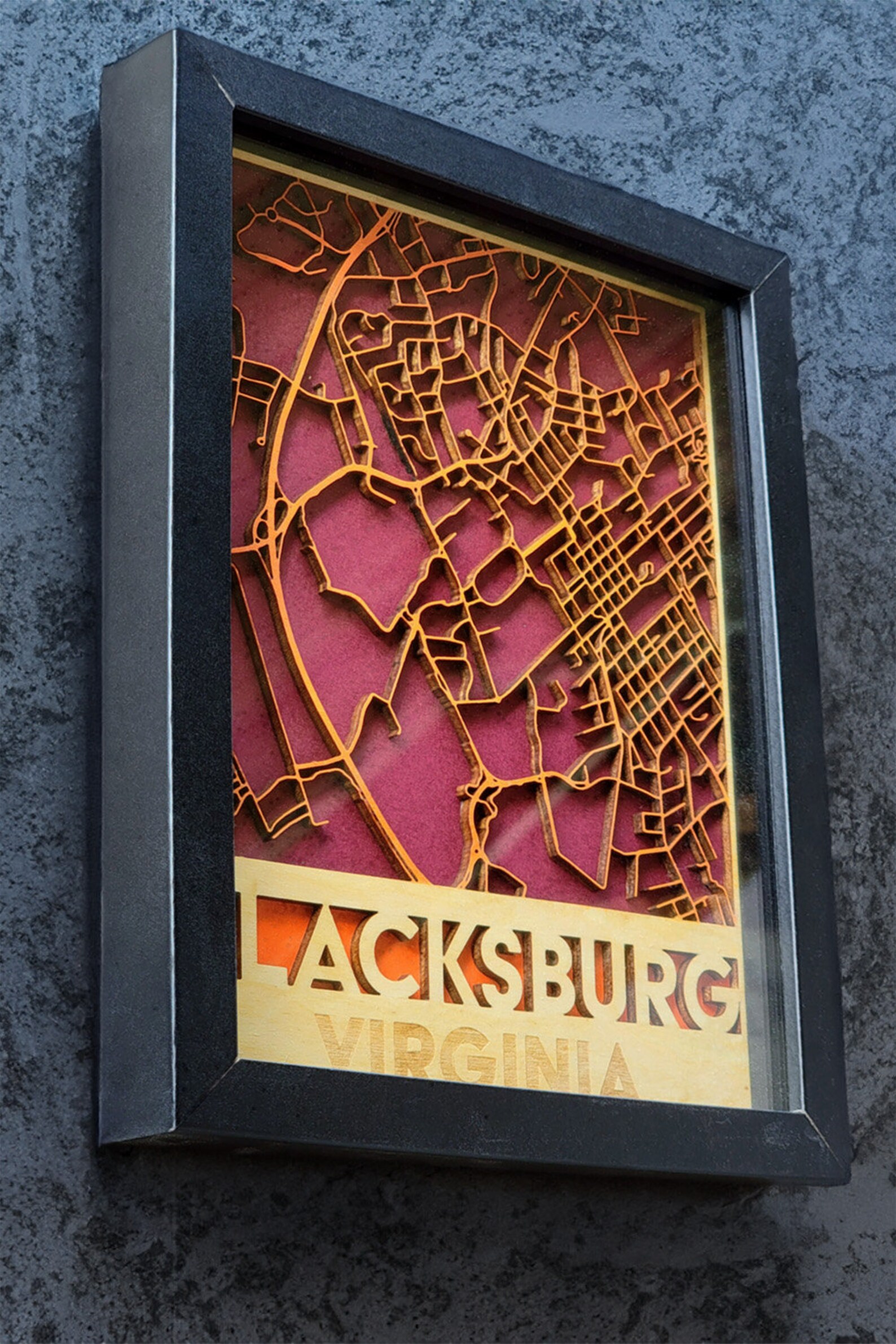 Ann Arbor Michigan Map Ann Arbor Wood Map Framed Ann Arbor Street Map