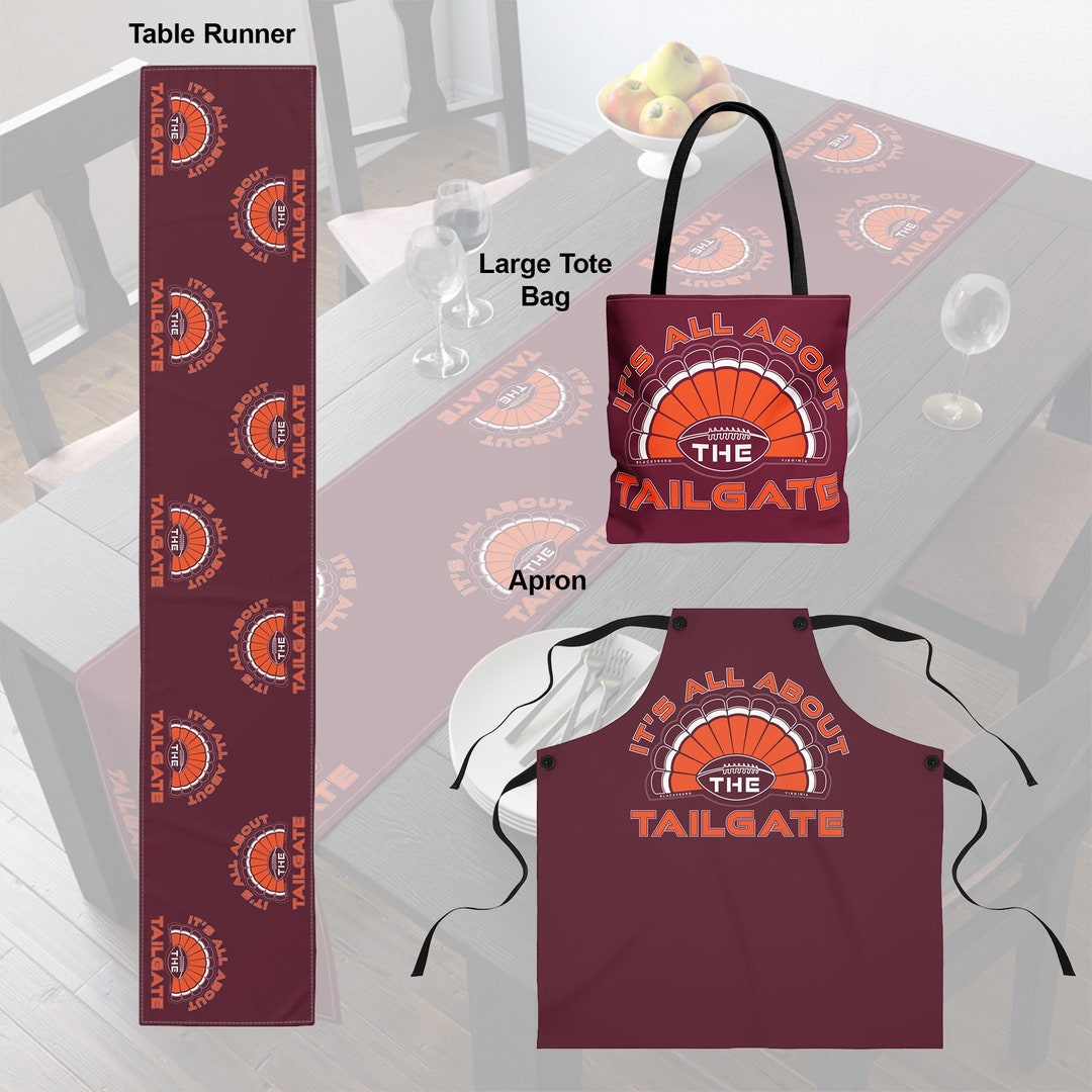Blacksburg Va Tech Table Runner Tech Apron Tech Tote Bag Blacksburg