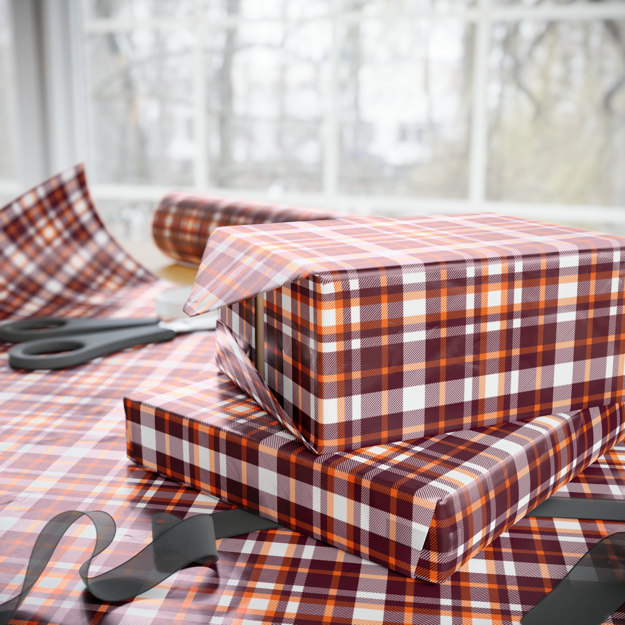 Present Paper Custom Color Gift Wrapping Paper for Graduation From College School Colors Gift Wrap ...
