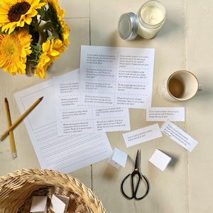 Writing Prompts and Worksheet