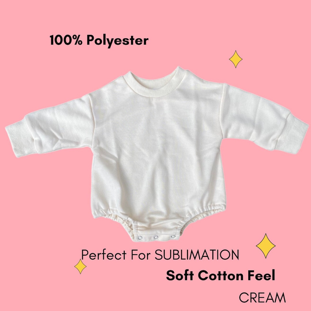Blank Sublimation Baby Sweatshirt Romper, Infant Sublimation Sweatshirt ...