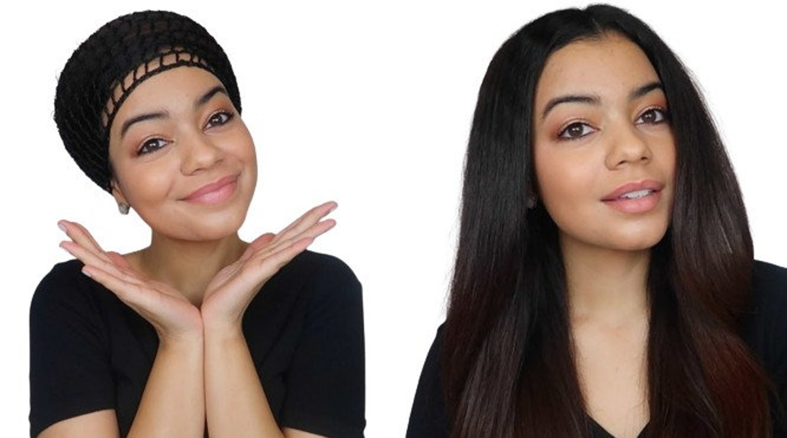 Tubi Mesh Crochet Hair Net Knit Snood Hat Thick Short Wrap Doobie