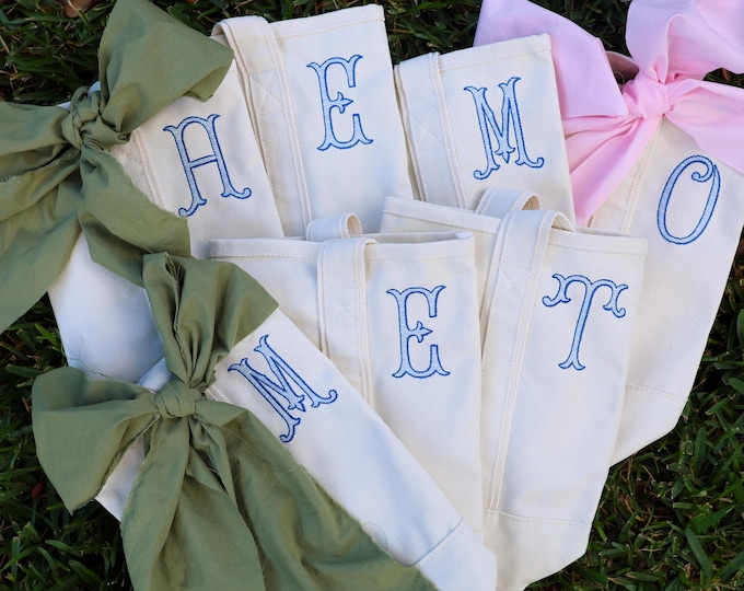 Monogram Canvas Wine Tote: Personalized Two-Bottle Carrier