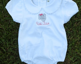 Alabama Embroidered Baby Bubble - Roll Tide Gameday Outfit