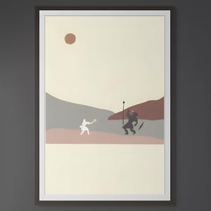 David and Goliath - Christian Digital painting - Bible Art - David sling - Man after God&#39;s Heart