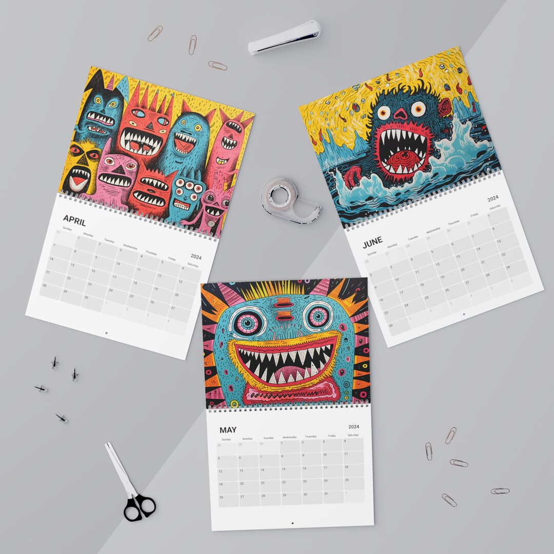 MONSTERS Calendar 2024 Etsy