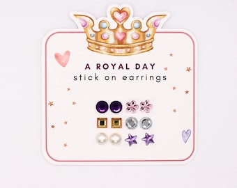 Princess Stick-On Earrings | Party Favors for Kids