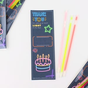 Birthday Glow Stick Favors - 5 sets | Glow Crazy Party | Neon Birthday | Glow Party Favor | Glow in the Dark Party | Birthday Handout