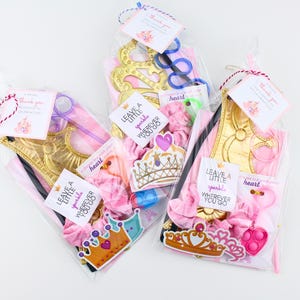 Princess Party Favor Bags | Enchanted Birthday | Princess Fairy Tale Party | Princess Birthday Party | Princess Class Handouts