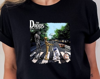 T-shirt Star Wars, Droids Abbey Road, Personnages Starwars Mignons, Famille StarWars, Star Wars Drôle, Sweat À Capuche