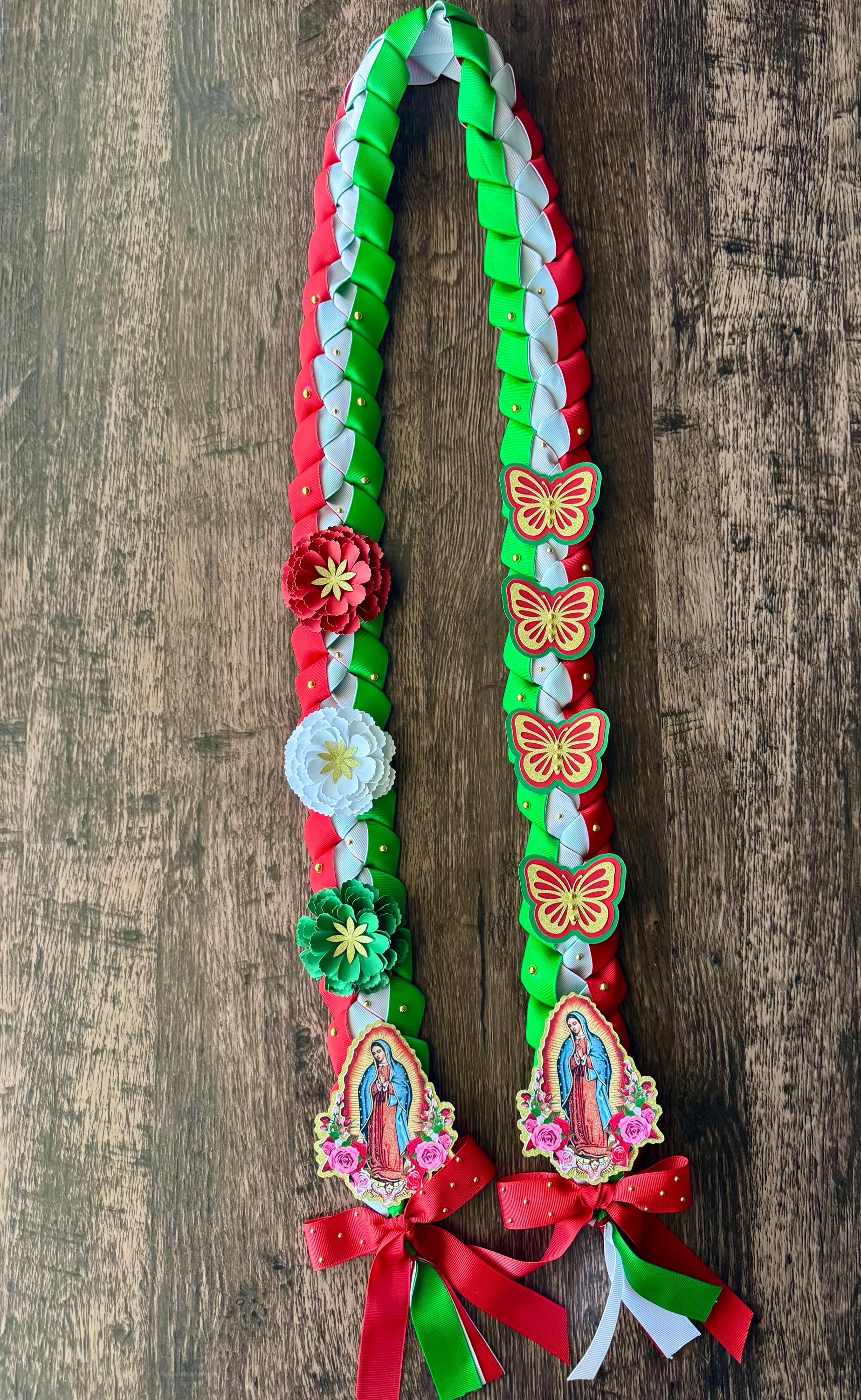 Latin Ribbon Braided Ribbon Graduation Lei: Mexican Colors, Senior Gift - Etsy