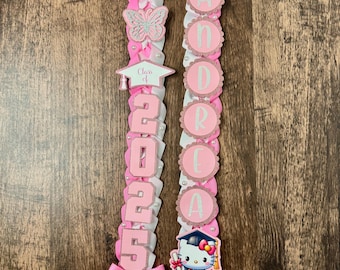 Colar de fita trançada para formatura, presente personalizado para a noite dos formandos.