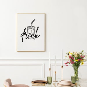 3 Set Modern Kitchen Printable Design Digital Printing - Etsy