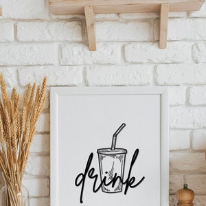 3 Set Modern Kitchen Printable Design Digital Printing - Etsy