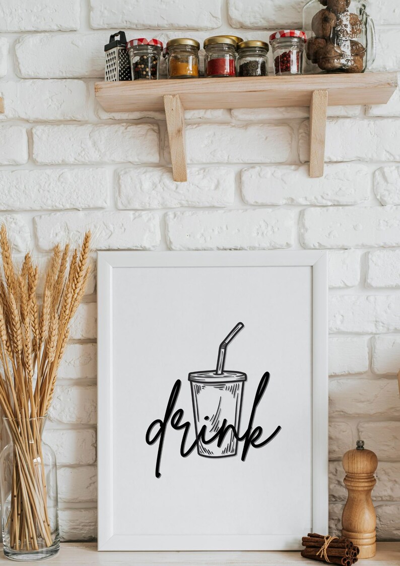 3 Set Modern Kitchen Printable Design Digital Printing - Etsy
