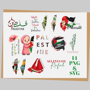 Palästina png und svg Bundle, 14 Palästina Bundle, Palästina SVG, palästinensische Clipart, Palästina PNG, Palästina Flagge, freies Palästina Shirt