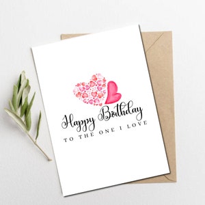 Joyeux anniversaire à celui que j'aime | carte pour petite amie | carte pour petit ami | carte postale pour mari | carte postale pour femme | Carte romantique