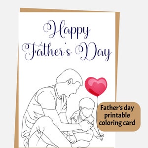 PRINTABLE Father’s Day Card | Father’s Day Card Printable | Digital Happy Father’s Day Card | Instant Download PDF Card