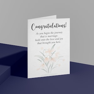 Druckbare Hochzeitskarte | Brautpaar, Hochzeit | Hochzeitswünsche | Herzlichen Glückwunsch | Sofortdownload | Digitale Grußkarte | PDF JPG