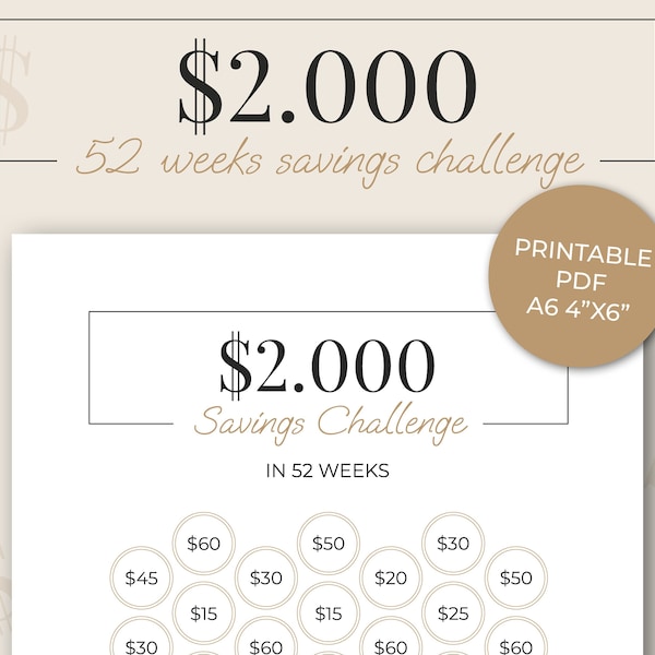 75k Savings Challenge Printable A6 Money Save PDF 75000 in 100 Days ...