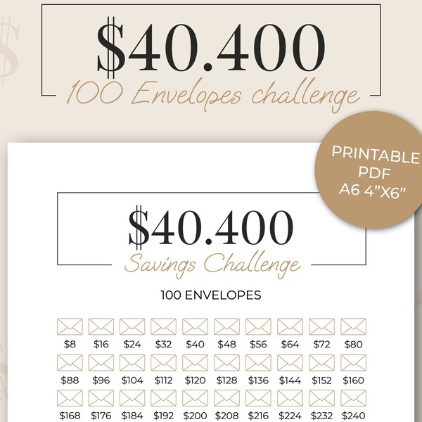 75k Savings Challenge Printable A6 Money Save PDF 75000 in 100 Days ...