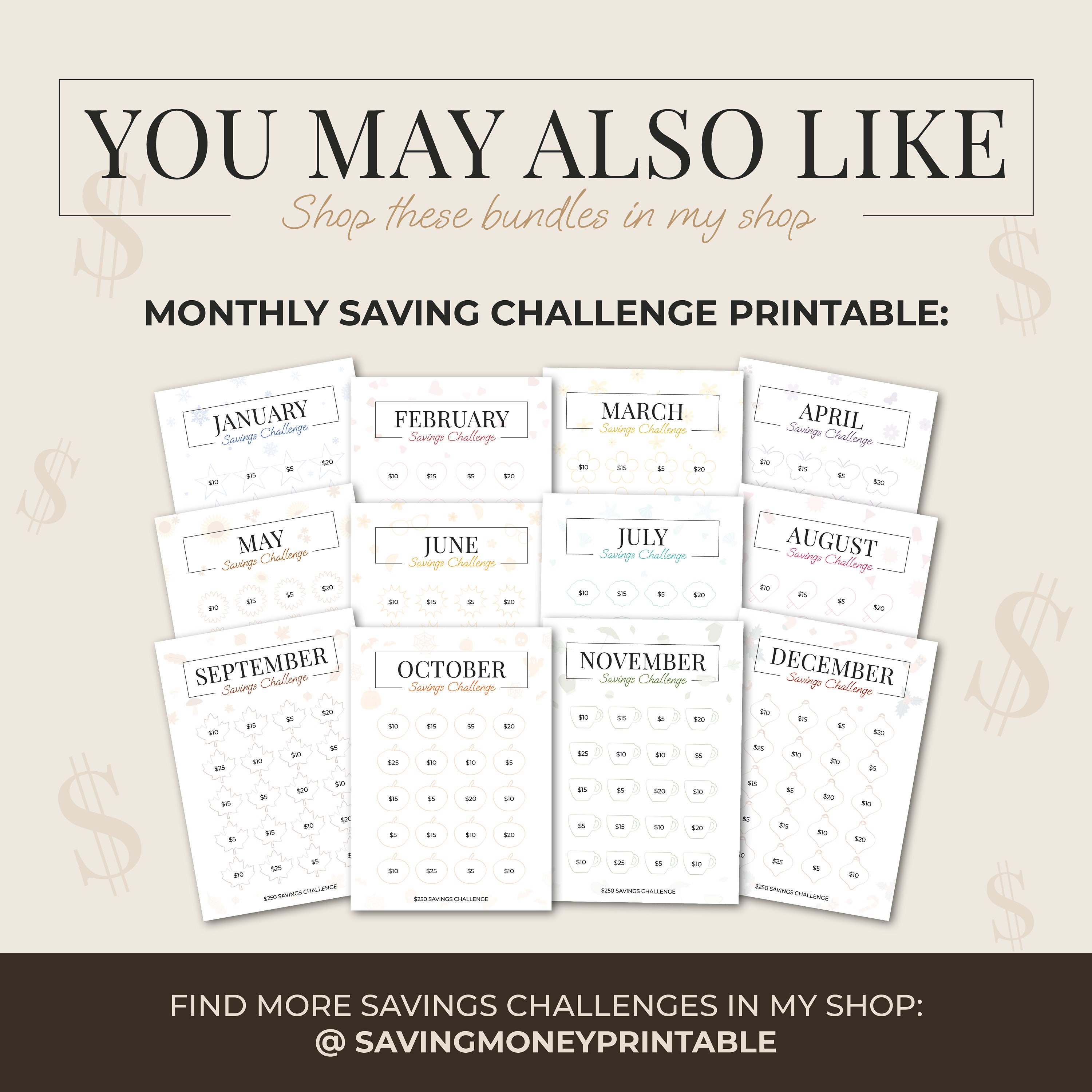 20k Savings Challenge Printable A6 Money Save PDF 20000 in 100 Days ...