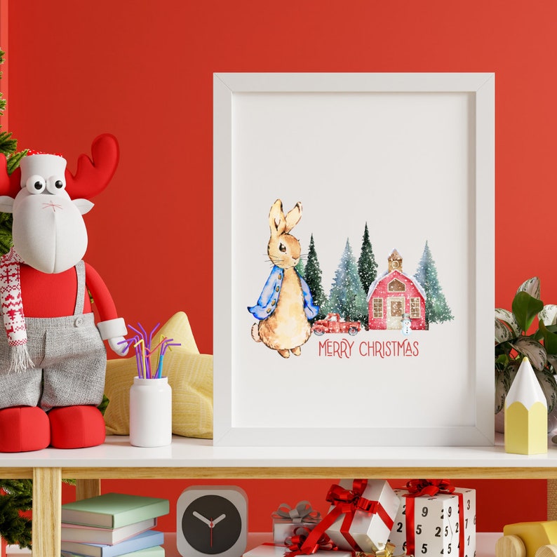 Christmas Peter Rabbit PNG // Sublimation Design // DTF Design ...