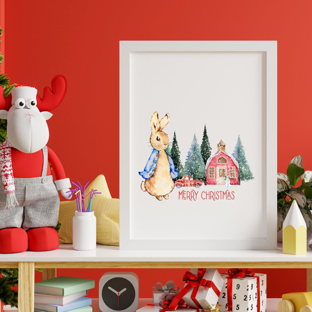 Christmas Peter Rabbit PNG // Sublimation Design // DTF Design ...
