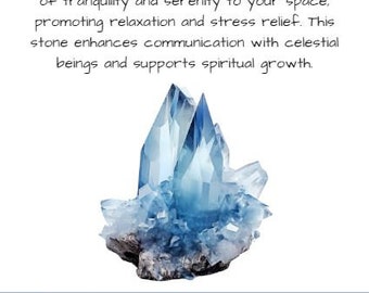 Celestite | Crystal Meaning Card Bundle | Crystal Information Cards | Gemstone Meaning Cards | Crystal Descriptions