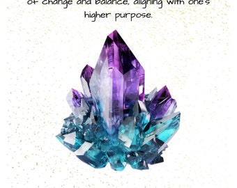 Alexandrite, Crystal Meaning Card - Printable PDF, Numerology,