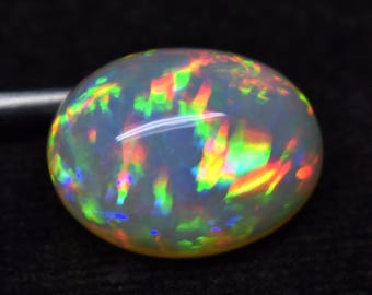 Honingraat Ethiopische Welo Opal cabochon: veelkleurige opaal sieraden (19,6 x 15 x 9,5 mm)