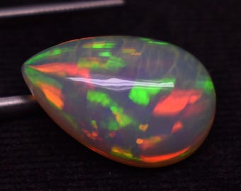 Waben-Welo-Opal-Cabochon: Multiflash-Edelstein, 12.75 ct