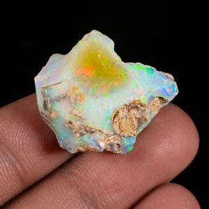 Ethiopian Opal Rough Stone, AAA Quality Fire Opal (26.75 Carat)
