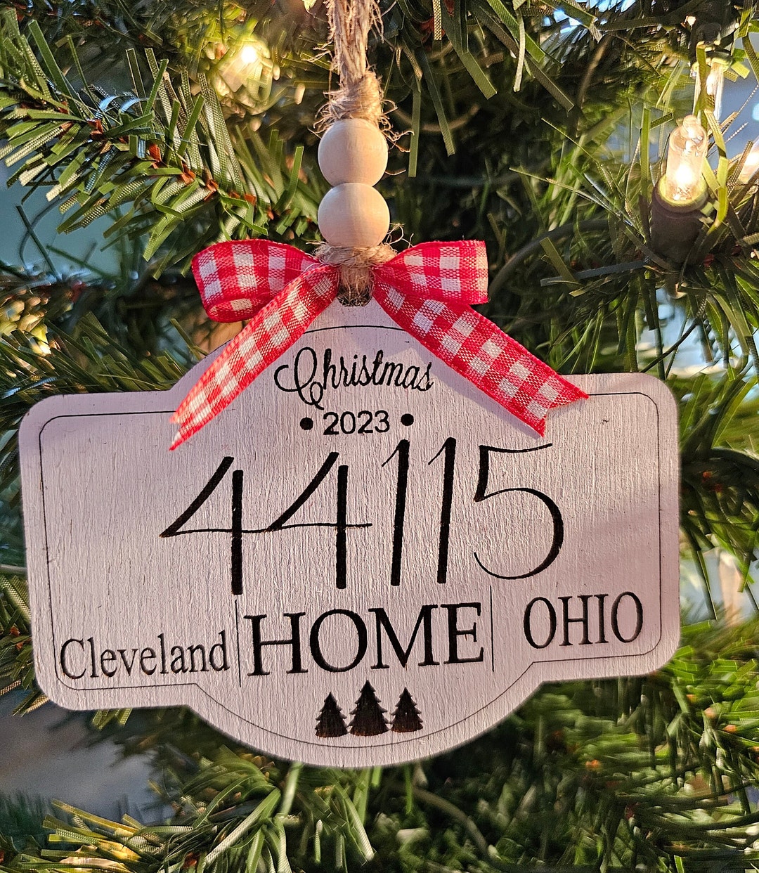Zip Code Christmas Ornament Personalized New Home Home for the Holidays