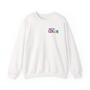 Retro Gameboy Color Gamer Unisex Crewneck Sweatshirt, Vintage Gaming Apparel, Casual Wear, Gift for Gamers, Retro Streetwear,