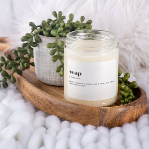 Definition Print 'Wap' Candle, Scented Candle, Gift For Teen, Dad Joke Gift, Funny Candle, Wap Funny Gift , Gift For Him,, C3-581