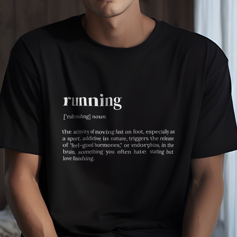 Running Definition Print Crewneck Running Funny Quote Etsy UK