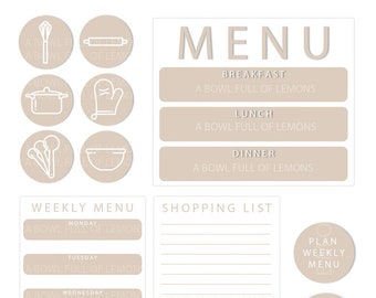 Meal Planning Digital Kit | Goodnotes