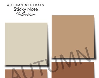 Autumn Neutrals Digital Sticky Notes Collection