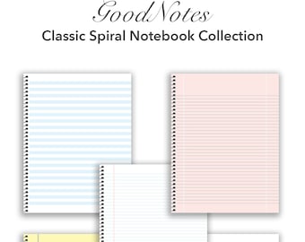 Classic Spiral Notebook Collection | Digital Goodnotes