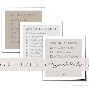 Task Checklist Sticky Notes | Digital Planning
