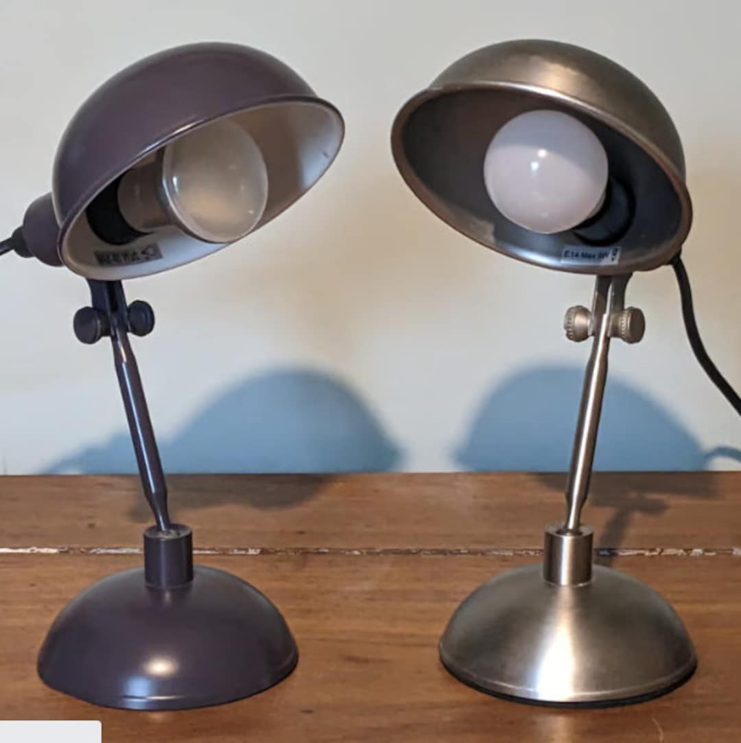 Habitat 'tommy' Lamps X2 Silver and Purple Etsy
