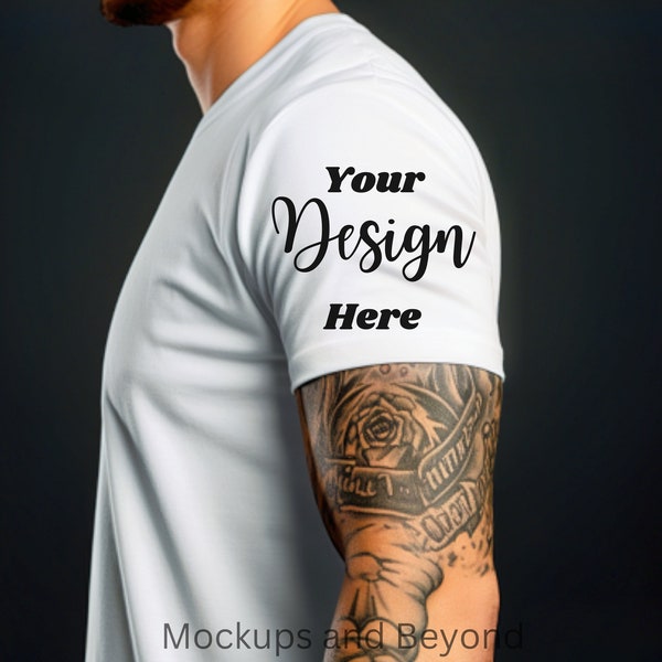 Bella and Canvas 3001 White T-shirt Mockup, 3001 Sleeve Mockup, Bella and Canvas Sleeve Mockup, 3001 Mockup, Sleeve mockup, T-shirt mockup