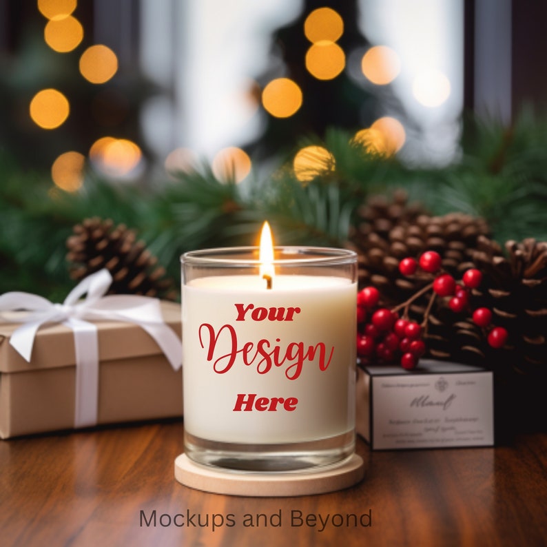 Candle Mockup, Holiday Candle Mockup, Fall Candle Mockup, Cozy Candle