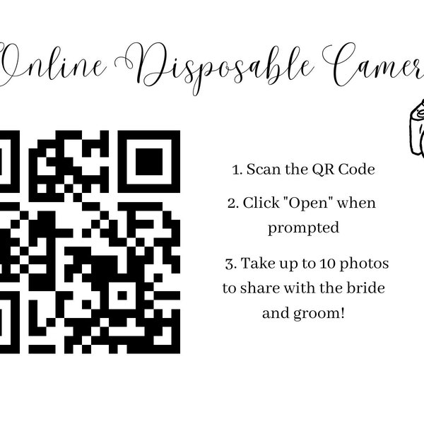 Disposable Camera Qr Code Etsy