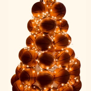 Basketball Christmas Tree digital download printable image