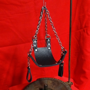 Miniature Sex Swing Ornament: Black w/Gun Metal