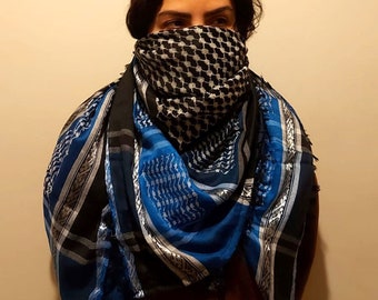 Sciarpa Keffiyeh Palestina - Palestina libera, Shemagh tradizionale in cotone con nappe, Foulard in stile arabo Arafat Hatta per uomini e donne