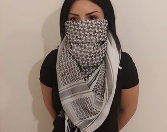 Keffiyeh Palestina sjaalstijl, katoen Arafat Hatta Arabische stijl hoofddoek voor mannen en vrouwen, traditionele Shemagh met kwastjes, vrij Palestina