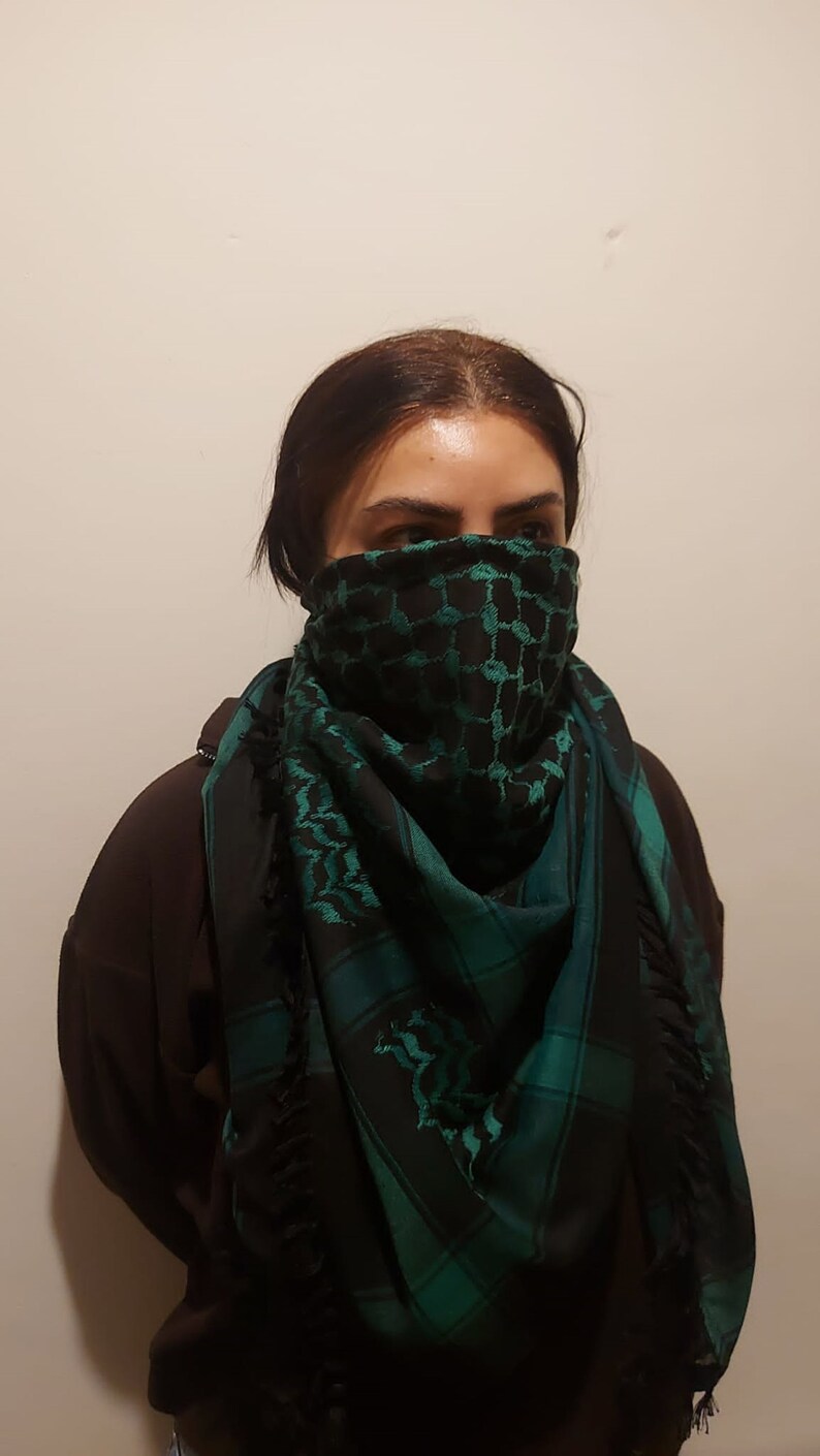 Foulard keffieh Palestine, foulard en coton arafat hatta de style arabe pour homme et femme, Palestine libre, shemagh traditionnel avec glands image 6